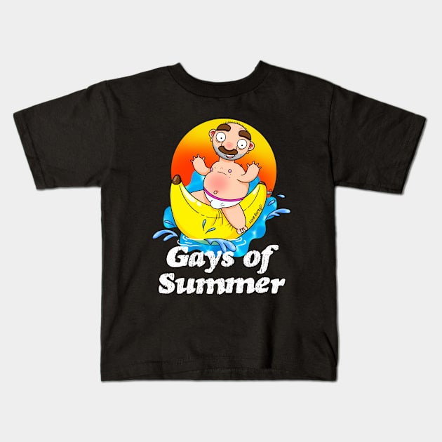 Gays of Summer Banana Kids T-Shirt by LoveBurty